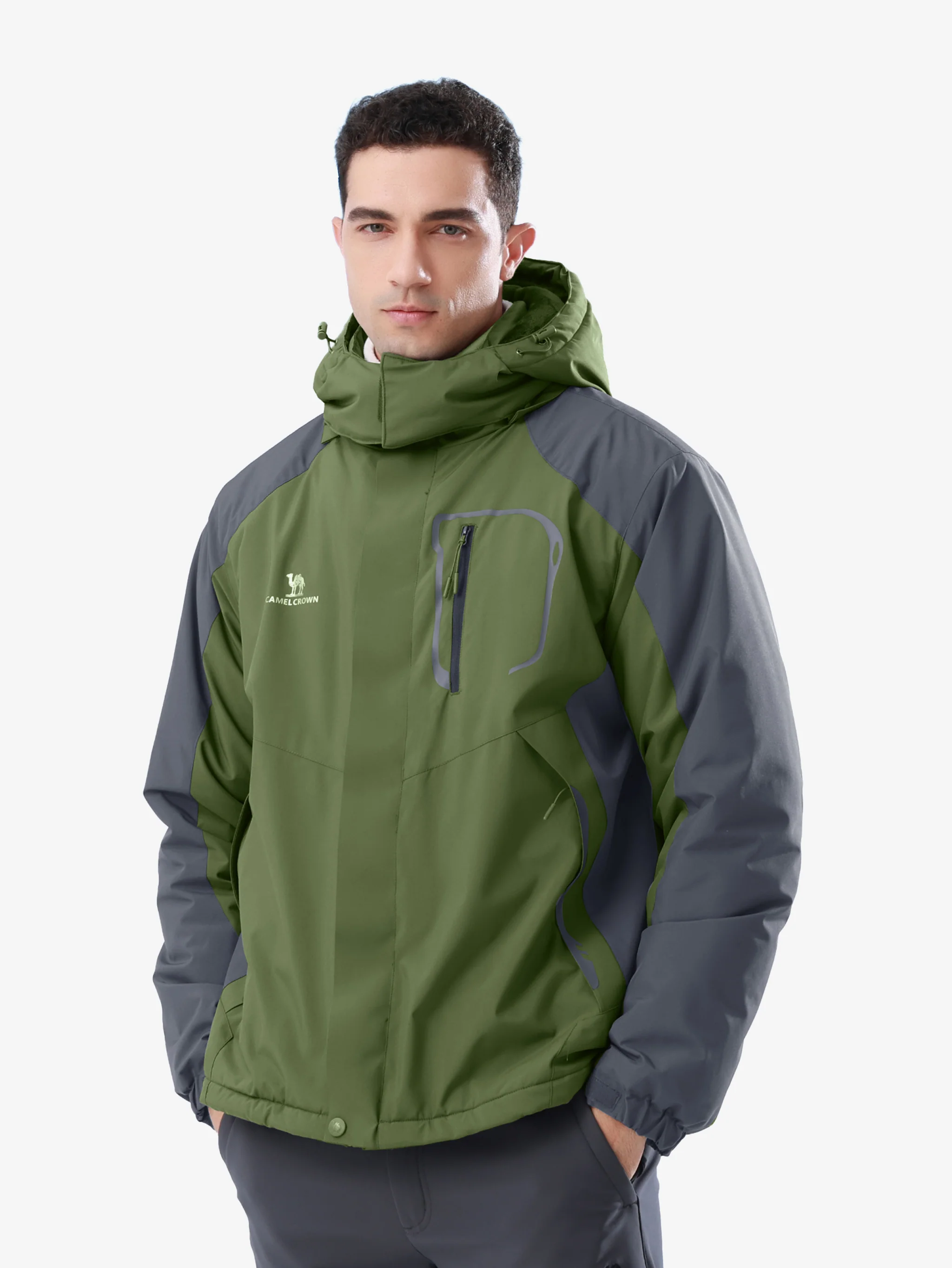 Men’s Urban Edge Fleece Jacket Detachable Hood - Image 2