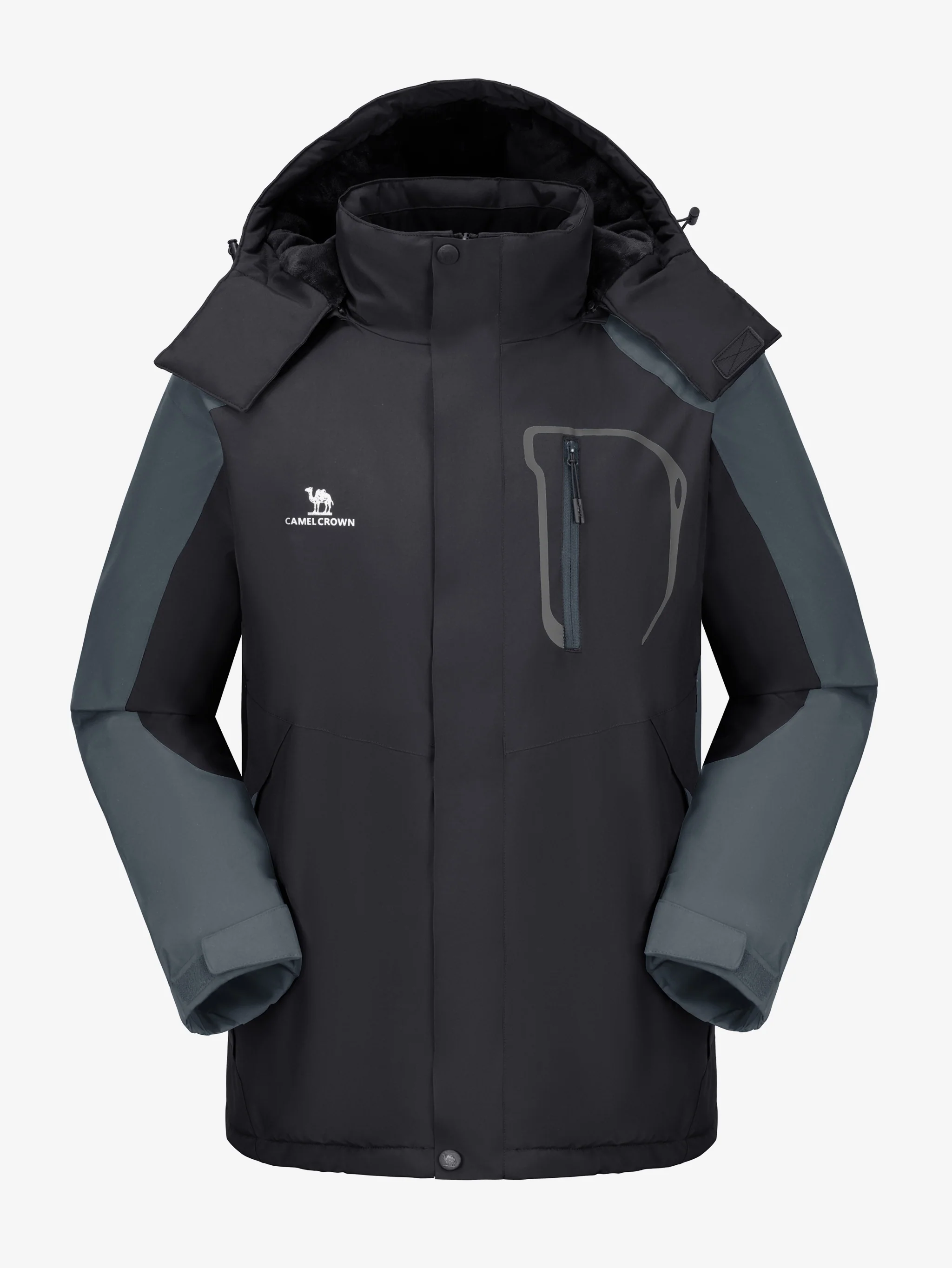 Men’s Urban Edge Fleece Jacket Detachable Hood - Image 9
